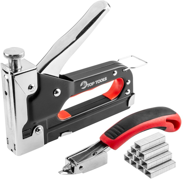 Степлер Top Tools 6-14 мм скобы J + скободер (41E915) – фото, отзывы ...