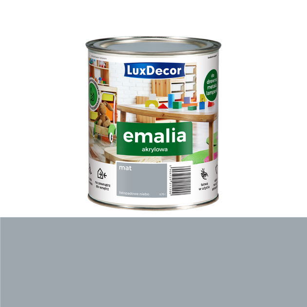 Емаль акрилова універсальна Luxdecor матова Світло-сірий, 2.5 - зображення 2