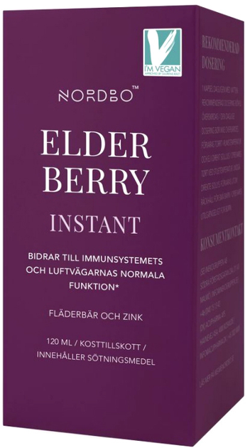 Suplement diety Nordbo Elderberry Instant Vegan 120 ml (7350076867438) - obraz 1
