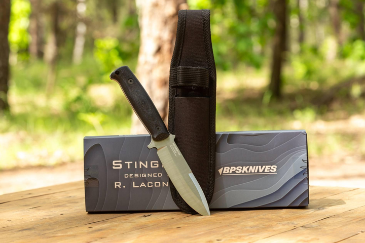 Ніж BPS Knives Stingray - дизайн Рея Лаконіко - Туристичний ніж із D2 Сталі для виживання, полювання, риболовлі, походів - зображення 1