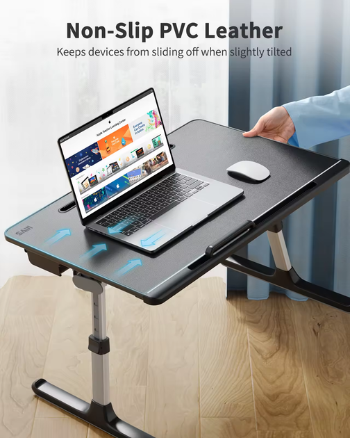 Столик для ноутбука VHG K7 з органайзером та підставкою 17`` 600 x 450мм, Laptop Table, Black - изображение 2