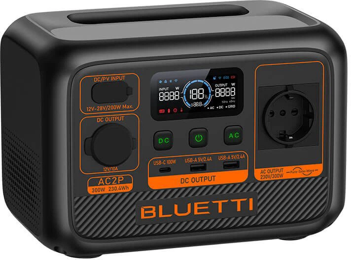 Stacja ładująca Bluetti AC2P / 300 W / 230.4 Wh / LiFePO4 (P-AC2P-EU-GY-BL-010) - obraz 5