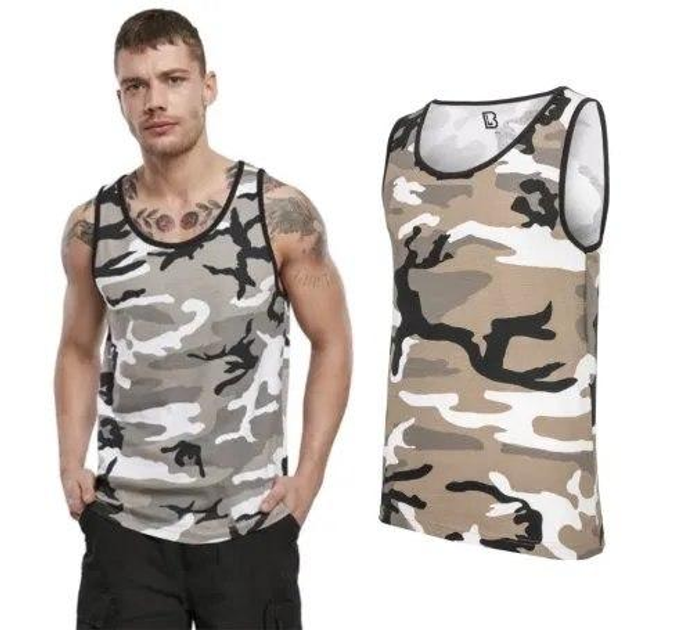 Тактическая майка, футболка без рукавов армейская 100% хлопка Brandit Tank Top Urban 6XL - изображение 2