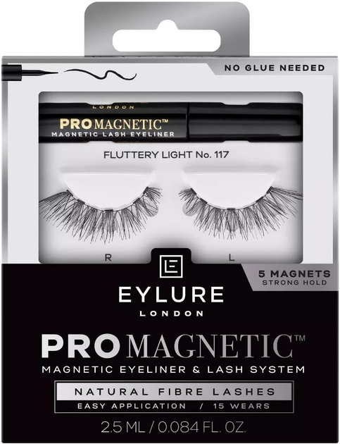 Накладні вії Eylure Pro Magnetic Lash System 117-Fluttery Light з підводкою 2.5 мл (619232001152) - зображення 1