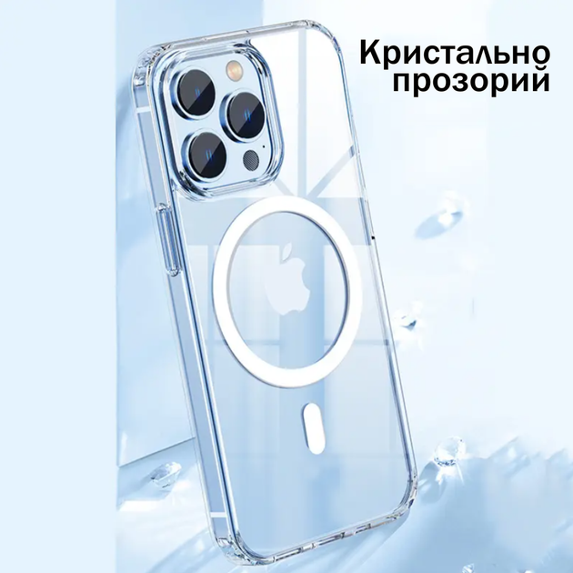 Протиударний чохол для iPhone 15 Pro Max з Magsafe IPAKY Comely Series Прозорий - Фото 3 Протиударний чохол для iPhone 15 Pro Max з Magsafe IPAKY Comely Series Прозорий - зображення 3