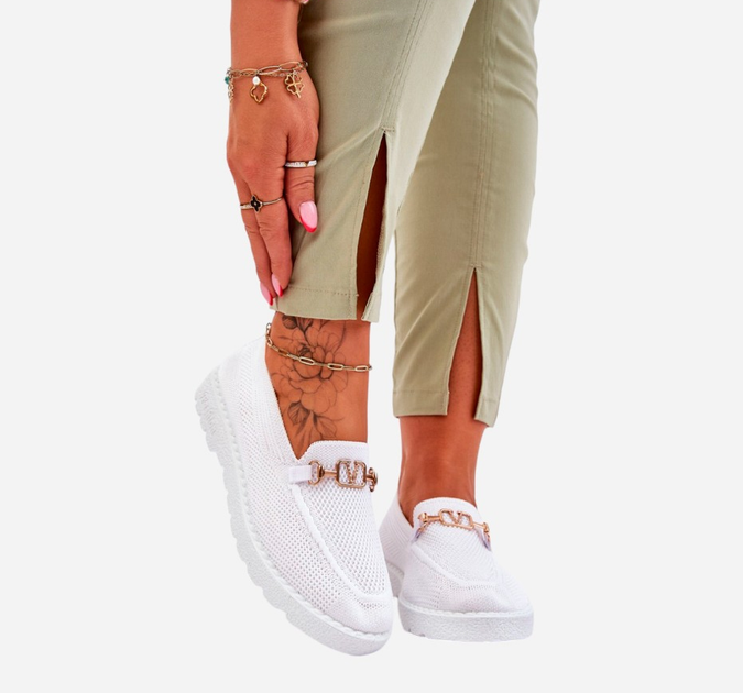 Buty wsuwane damskie Alena 39 Białe (3072848324645) - obraz 9
