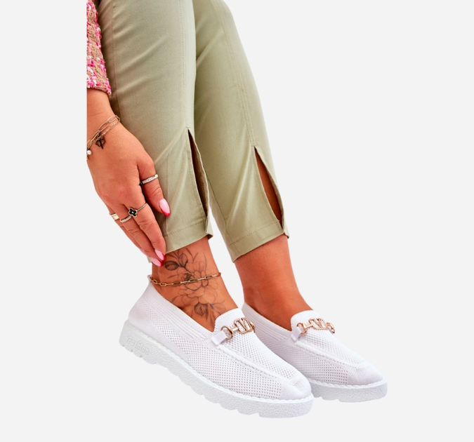 Buty wsuwane damskie Alena 39 Białe (3072848324645) - obraz 12