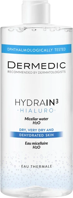 Упаковка мицеллярной воды Dermedic Hydrain с Hialuro H2O 500 мл х 2 шт (5901643175801) - изображение 2