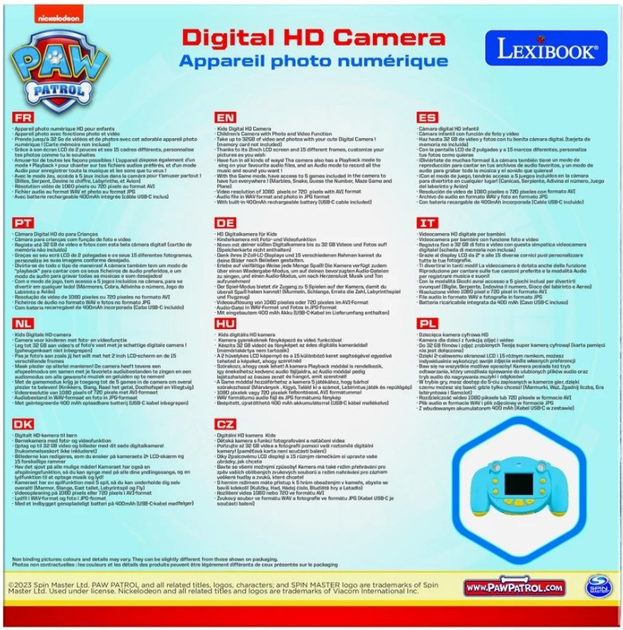 Kamera dla dzieci Lexibook Paw Patrol Children's Camera (3380743099606) - obraz 6
