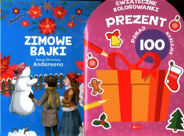Різдвяний подарунок. Будиночок 1 Dragon 3 в 1: казки, розмальовка p наліпками (5907784414939) - зображення 1