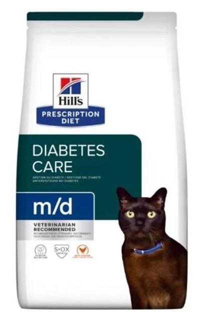 Сухой корм Hill’s Prescription Diet m/d для кошек при сахарном диабете ...