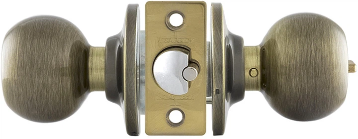 Ручка-кноб TESA KnobSet 3900U0 UNIV BS60/70 мм 3KEY 33-52 мм насквозь Bola комплект Античная бронза (TES-3900U0LA) - изображение 3