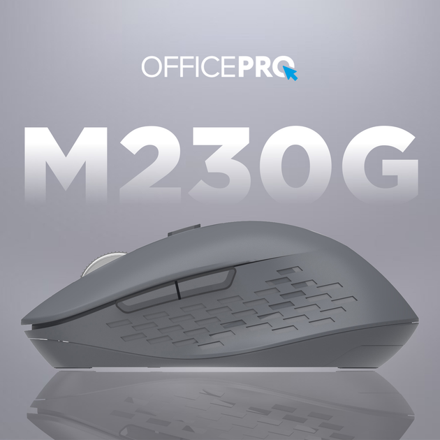 Мышь OfficePro Silent Click Wireless/Bluetooth Gray (M230G) - изображение 5