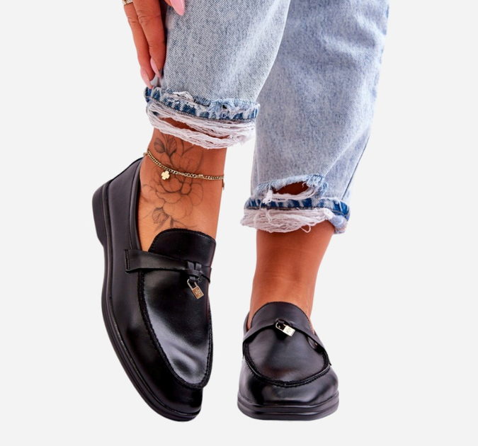 Жіночі мокасини Cortez 37 Чорні (5905677455731) - зображення 5
