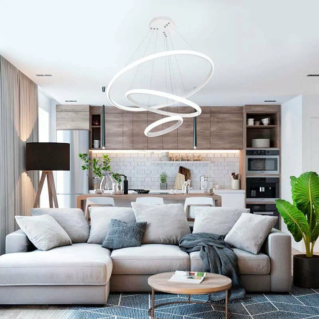 Керована світлодіодна люстра LATTE 75W 3R-ON/OFF-600x1100-WHITE/WHITE-220-IP20 - Фото 4 Керована світлодіодна люстра LATTE 75W 3R-ON/OFF-600x1100-WHITE/WHITE-220-IP20 - зображення 4