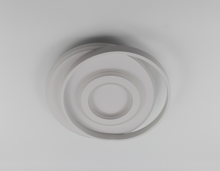 Керована світлодіодна люстра GEOMETRIA ROUND 60W R-560x490x56-WHITE/WHITE-220-IP20 - зображення 2
