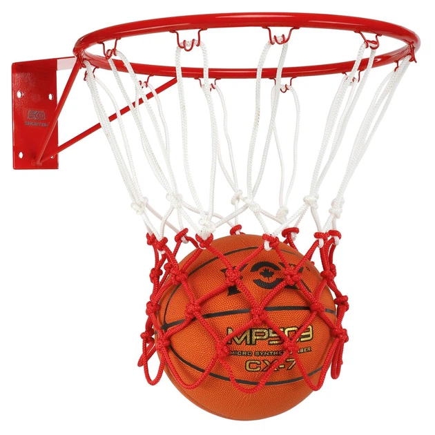 Сетка баскетбольная Zelart Basketball Net 8996 2 сетки в комплекте Red-White - Фото 2 Сетка баскетбольная Zelart Basketball Net 8996 2 сетки в комплекте Red-White - изображение 2