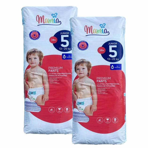Підгузки-трусики Mamia Premium Pants Junior 5 (13-20 кг) 76 шт - Фото 1 Підгузки-трусики Mamia Premium Pants Junior 5 (13-20 кг) 76 шт - зображення 1