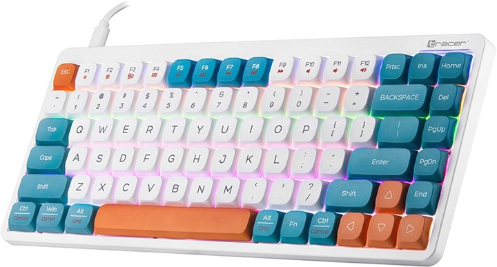 Клавіатура бездротова Tracer FINA 84 Outemu Red Wireless White/Blue (TRAKLA47309) - зображення 3