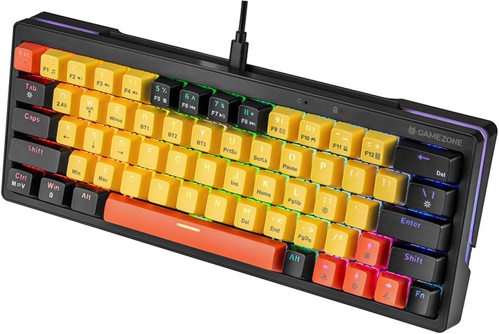 Klawiatura bezprzewodowa Tracer GameZone Evo2 TNT Switches Wireless Yellow (TRAKLA47302) - obraz 3