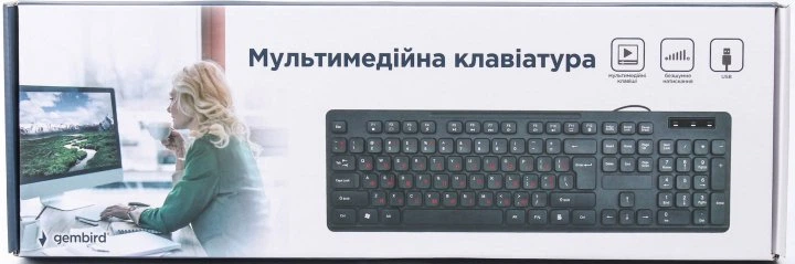 Клавиатура Gembird KB-UM-107-UA Black USB UKR - изображение 4