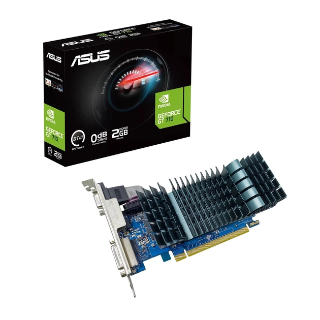 Видеокарта ASUS GeForce GT 710 2GB DDR3 EVO silent (GT710-SL-2GD3-BRK-EVO) - Фото 1 Видеокарта ASUS GeForce GT 710 2GB DDR3 EVO silent (GT710-SL-2GD3-BRK-EVO) - изображение 1