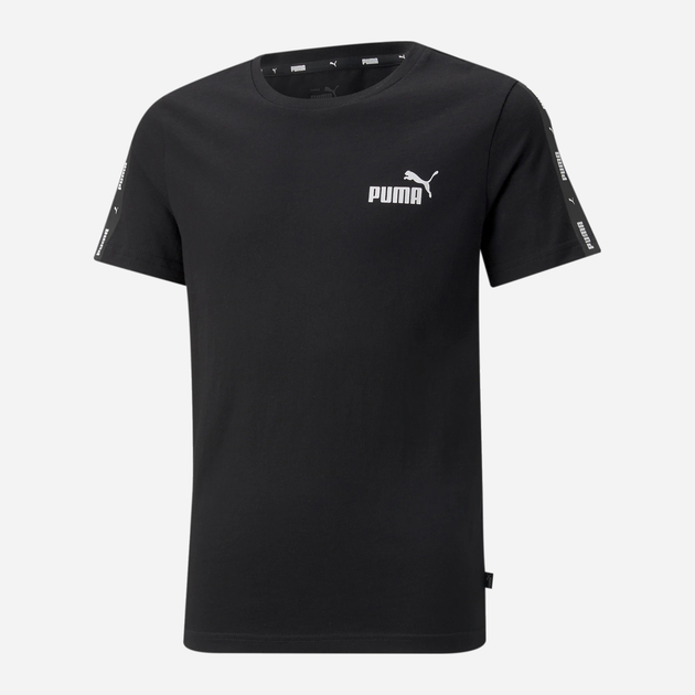 Дитяча футболка для хлопчика Puma Ess Tape Tee B 84730001 122-128 см Чорна (4064535664553) - зображення 4