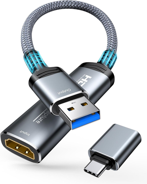 ​Карта видеозахвата Highwings Video Capture Card, 4K HDMI to USB A/Type-C 1080P 60FPS - изображение 2