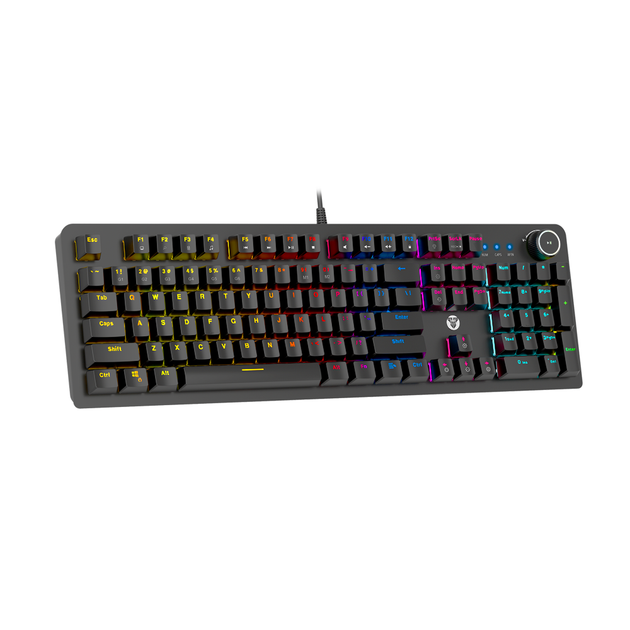Дротова ігрова USB клавіатура Fantech Max Power MK853 Red Switch, Black - зображення 4