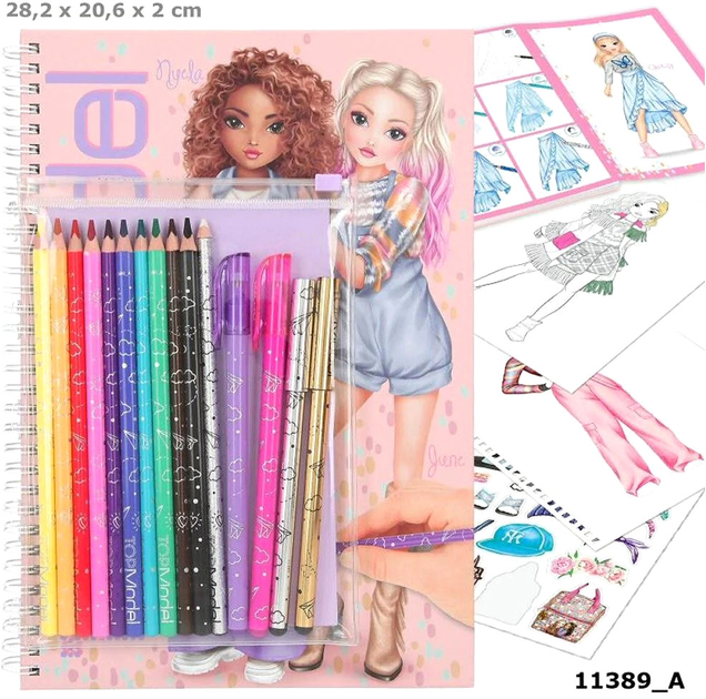 Zestaw kreatywny Depesche Top Model Colouring Book (4010070601690) - obraz 1