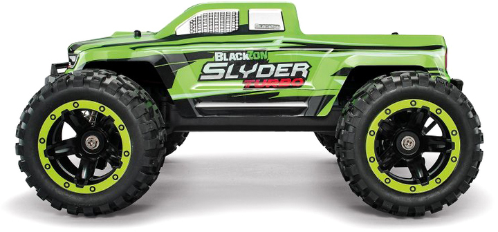 Машинка на радіокеруванні BlackZon Slyder MT Turbo Чорно-зелена (5700135402018) - зображення 2