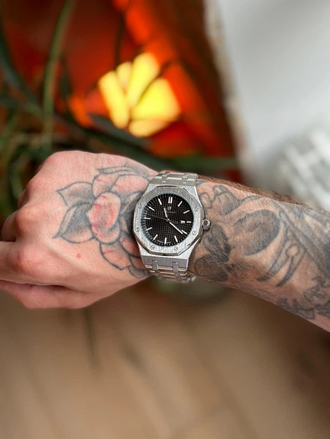 Мужские часы Poedagar Piguet серебряные, черный циферблат - изображение 5