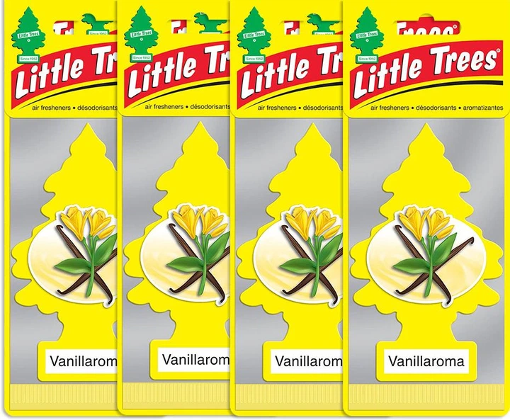 Освіжувач повітря 4 шт LITTLE TREES Vanillaroma (Ваніль), ароматизатор Ялинка для автомобіля, будинку, офісу, ванної кімнати, шафи, гаража - Фото 1 Освіжувач повітря 4 шт LITTLE TREES Vanillaroma (Ваніль), ароматизатор Ялинка для автомобіля, будинку, офісу, ванної кімнати, шафи, гаража - зображення 1