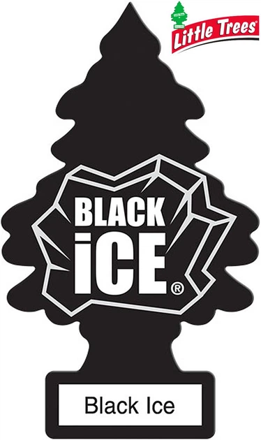 Освіжувач повітря 4 шт LITTLE TREES Black Ice (Чорний Лід), ароматизатор Ялинка для автомобіля, будинку, офісу, ванної кімнати, шафи, гаражу - зображення 2