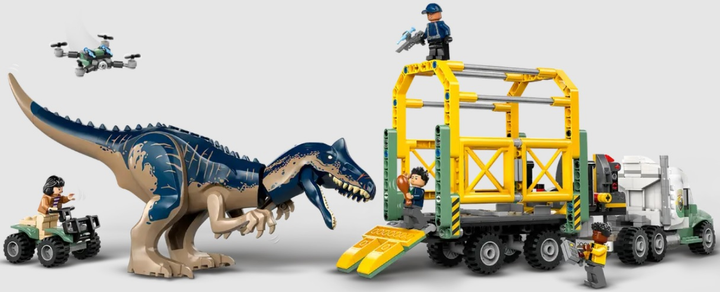 Конструктор LEGO Jurassic World Dinomise: транспортна вантажівка алозавра 588 деталей (76966) - зображення 4