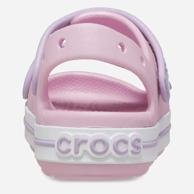 Дитячі сандалії для дівчинки Crocs Crocband Cruiser Sandal Kids 209423-84I 32-33 (J13) Рожеві (196265603763) - зображення 4