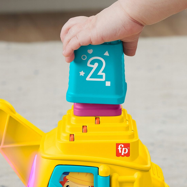Zabawka interaktywna Fisher Price Wesoły dźwig „Układaj i licz” (0194735224166) - obraz 4