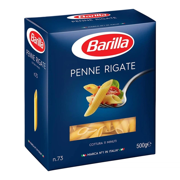 Макаронні вироби Penne Rigate №73 BARILLA Італія 500 г - Фото 1 Макаронні вироби Penne Rigate №73 BARILLA Італія 500 г - изображение 1