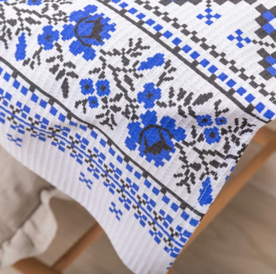 Рушник вафельний Waffle Blue ширина 50*30 см - Фото 3 Рушник вафельний Waffle Blue ширина 50*30 см - зображення 3