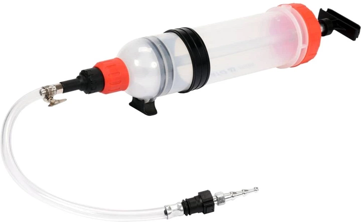 Strzykawka ręczna do odsysania płynu technicznego YATO 1.5 l, 2 uniwers. adaptery (YT-07082) - Zdjęcie 2 Strzykawka ręczna do odsysania płynu technicznego YATO 1.5 l, 2 uniwers. adaptery (YT-07082) - obraz 2
