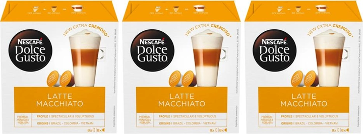 Акція на Набір Кава в капсулах NESCAFE Dolce Gusto Latte Macchiato 3 упаковки х 16 шт від Rozetka