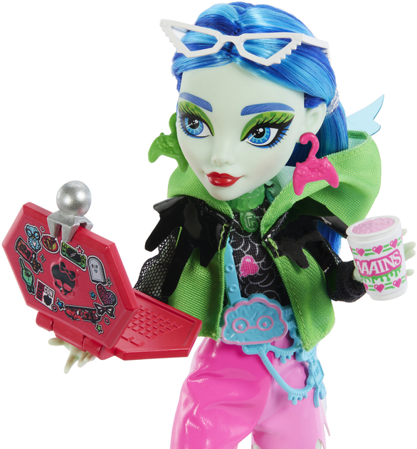 Lalka Monster High Straszysekrety Neon i Bombshell Ghoulia Yelps (HNF81) (0194735139347) - obraz 4