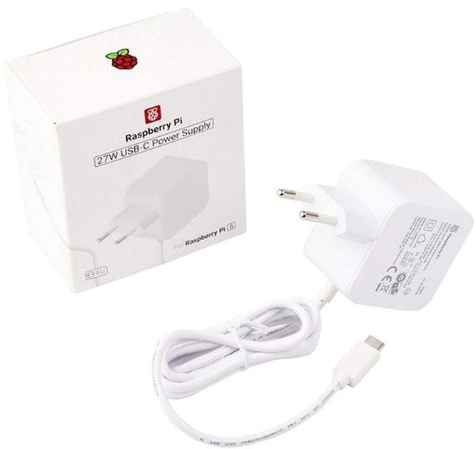 Zasilacz do minikomputera Raspberry Pi 27W USB-C EU White (5056561803401) - obraz 2