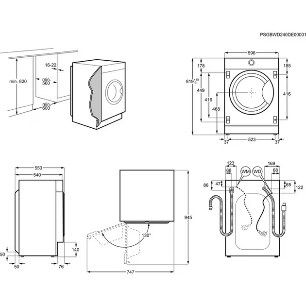 Стиральная машина встраиваемая Electrolux - EW7N7F348SUI - изображение 3
