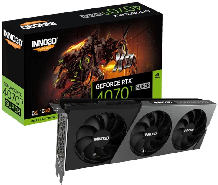 Видеокарта INNO3D PCI-Ex GeForce RTX 4070 Ti Super X3 OC 16GB