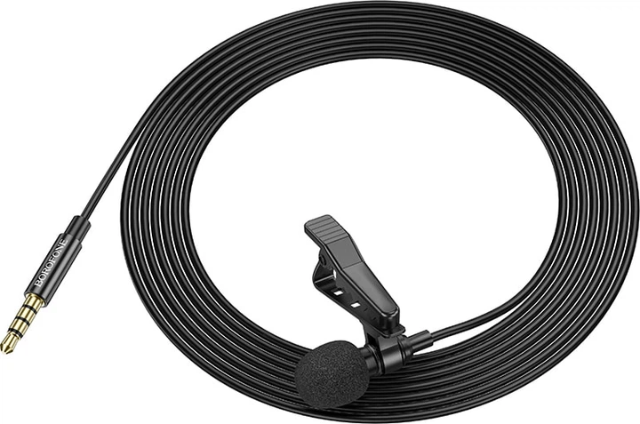 Петличний мікрофон Borofone BFK11 (3,5 мм) Black (36176) - зображення 3