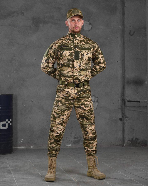 Тактический уставной костюм 4в1 штаны+китель+кепка+ремень 2XL пиксель (87481) - изображение 1