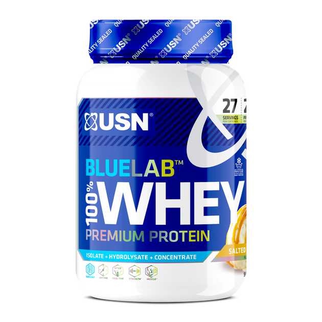 Сироватковий протеїн USN Blue Lab 100% Whey Premium Protein 908 г salted caramel - Фото 1 Сироватковий протеїн USN Blue Lab 100% Whey Premium Protein 908 г salted caramel - зображення 1