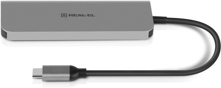 USB-хаб Real-El type C Multifunction HUB USB 3.0 with HDMI CQ-700 Space Grey (EL123110002) - зображення 6