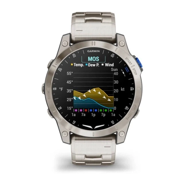 Смарт-часы GARMIN D2 Mach 1 Aviator Smartwatch with Vented Titanium Bracelet (010-02582-50/51) - Фото 6 Смарт-часы GARMIN D2 Mach 1 Aviator Smartwatch with Vented Titanium Bracelet (010-02582-50/51) - изображение 6